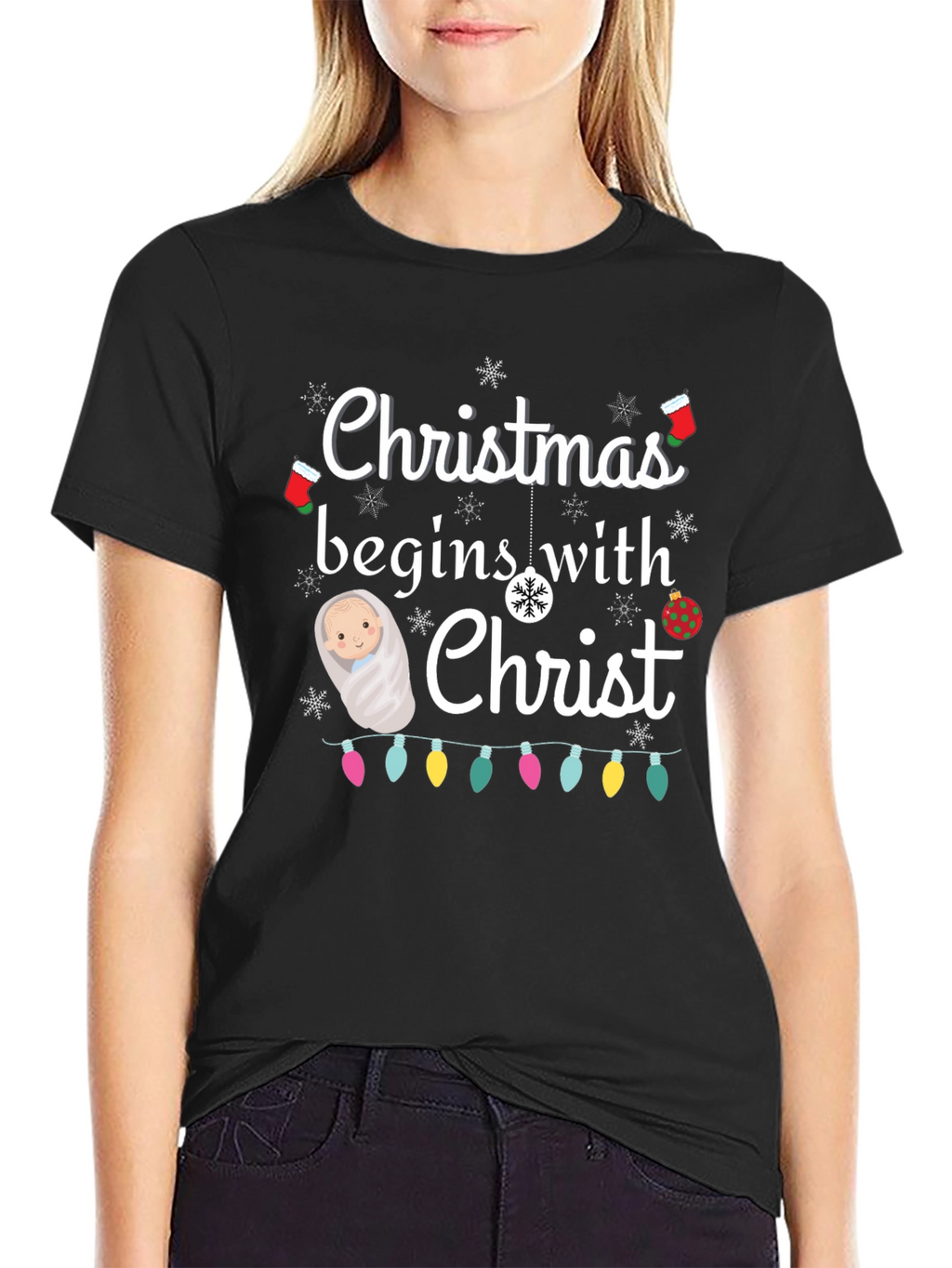 Christmas Begins with Christ T-Shirt