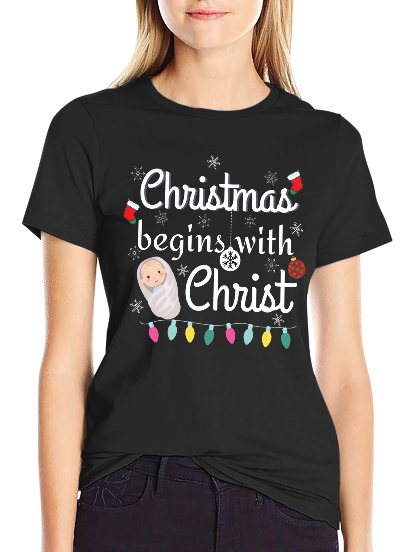 Christmas Begins with Christ T-Shirt