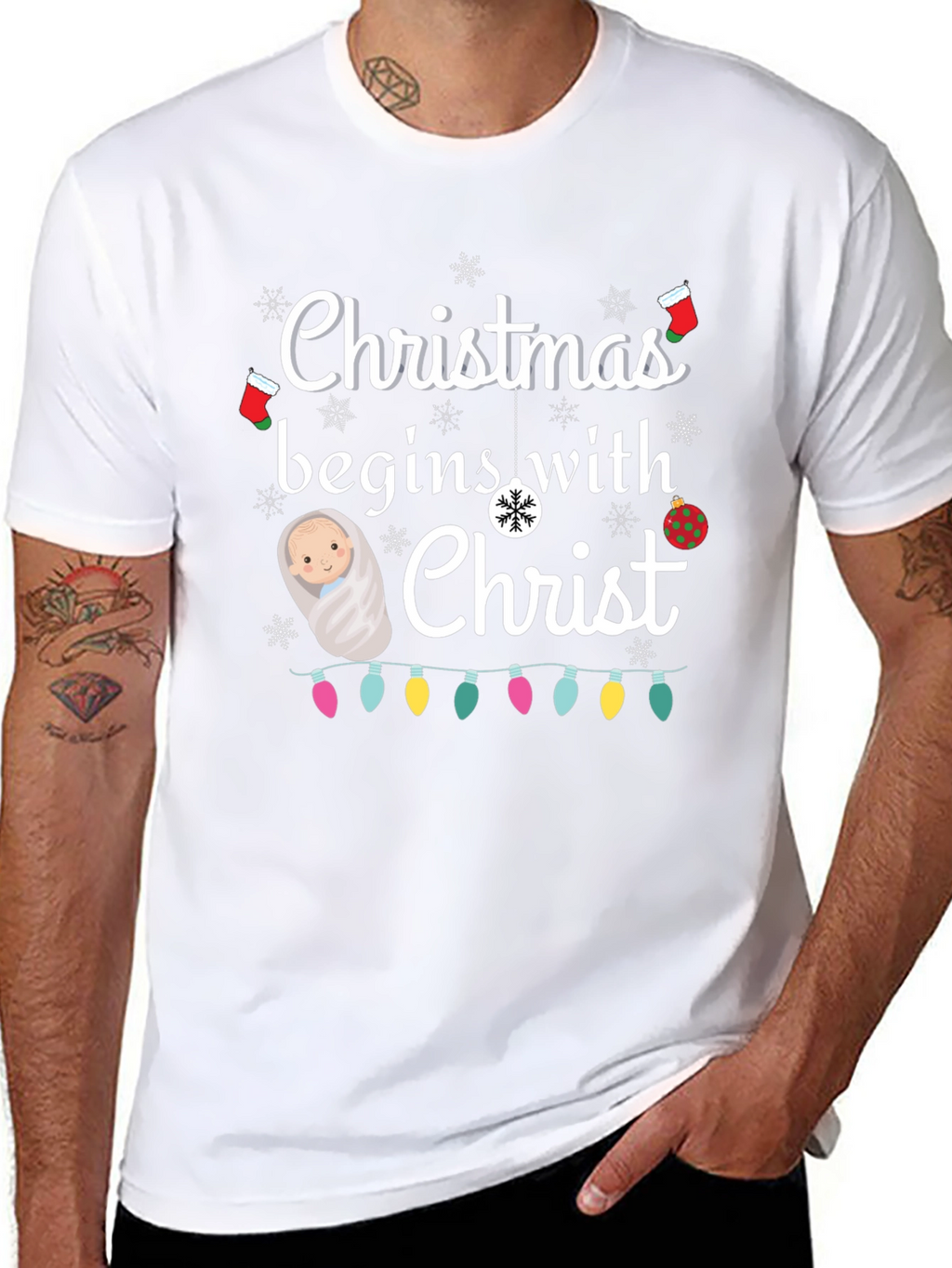 Christmas Begins with Christ T-Shirt