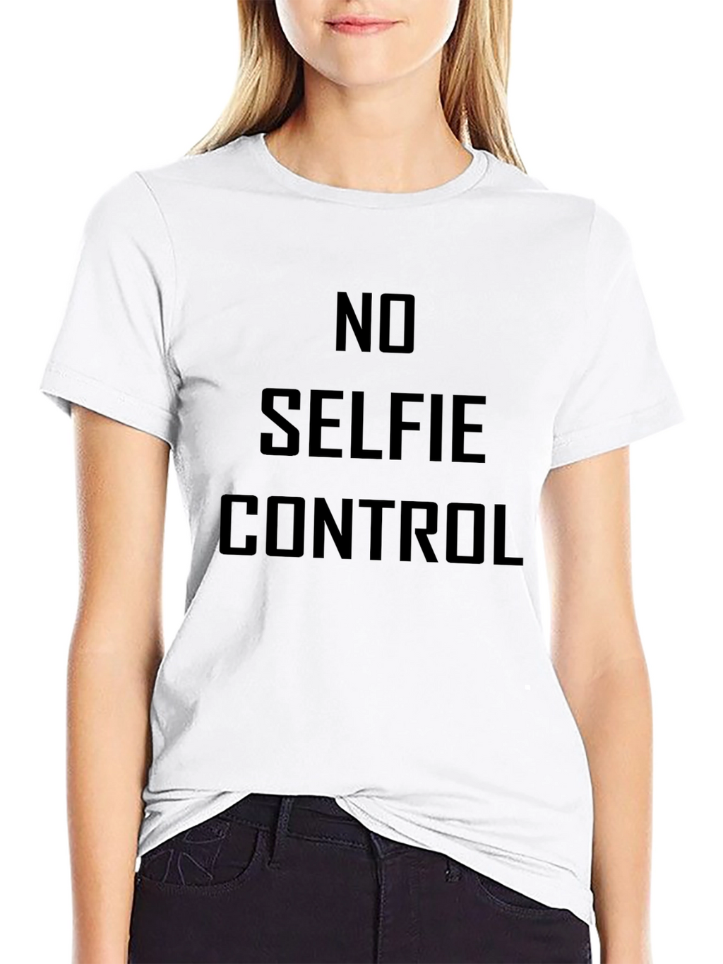 No Selfie Control Graphic T-Shirt
