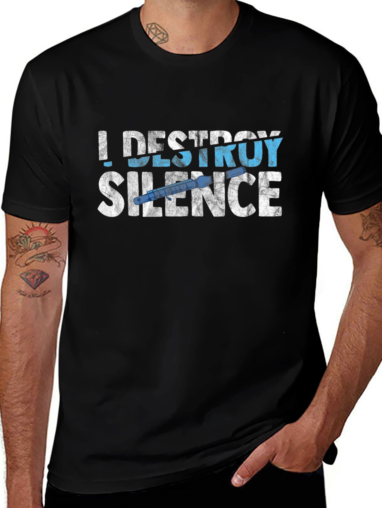 I Destroy Silence T-Shirt - Musician Gift Tee