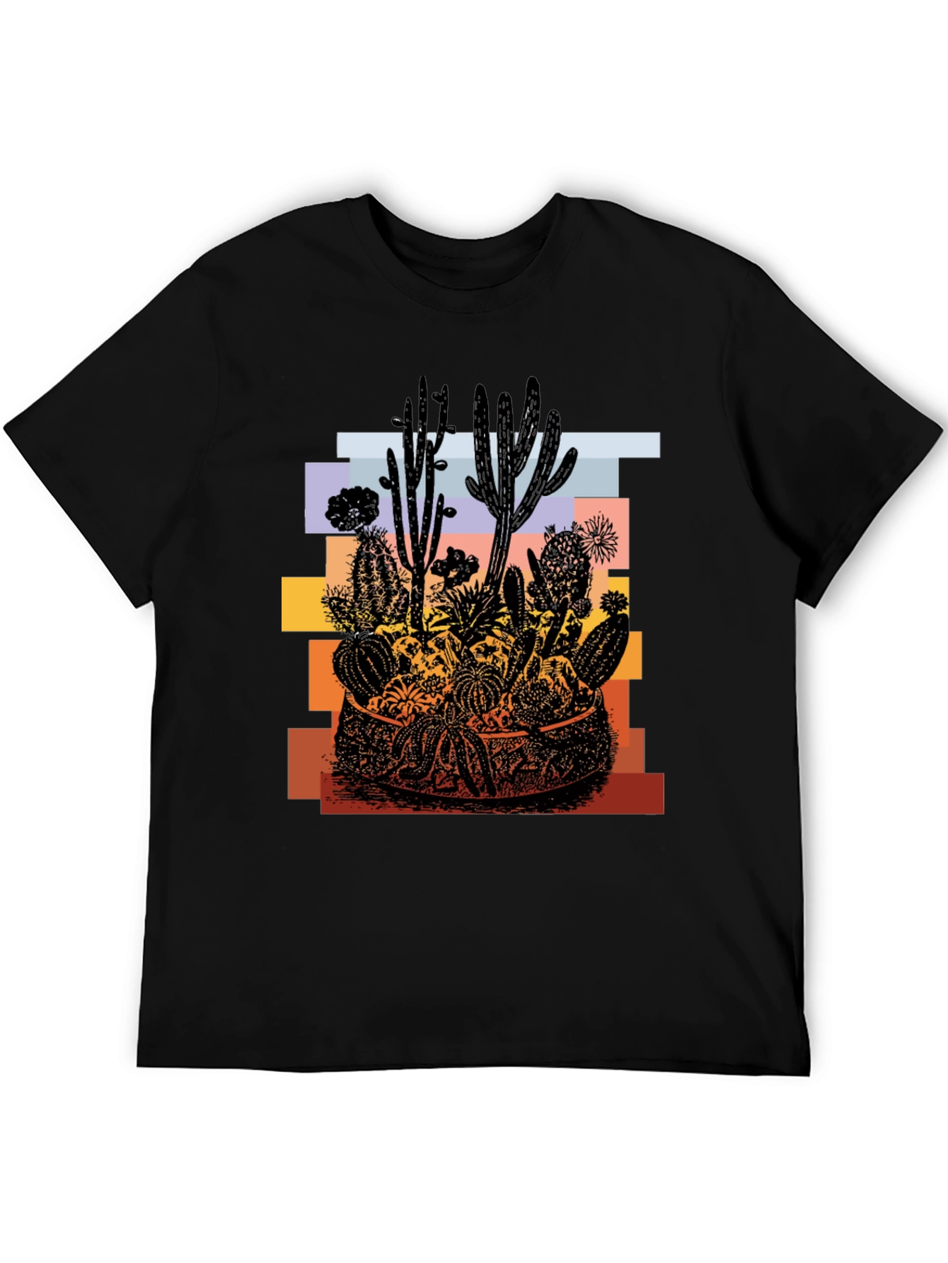 Cactus Desert Graphic T-Shirt - Unisex Black Tee