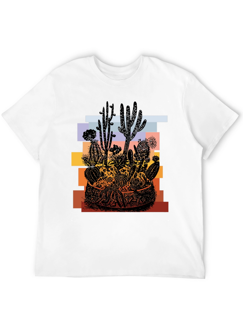 Cactus Desert Graphic T-Shirt - Unisex Black Tee