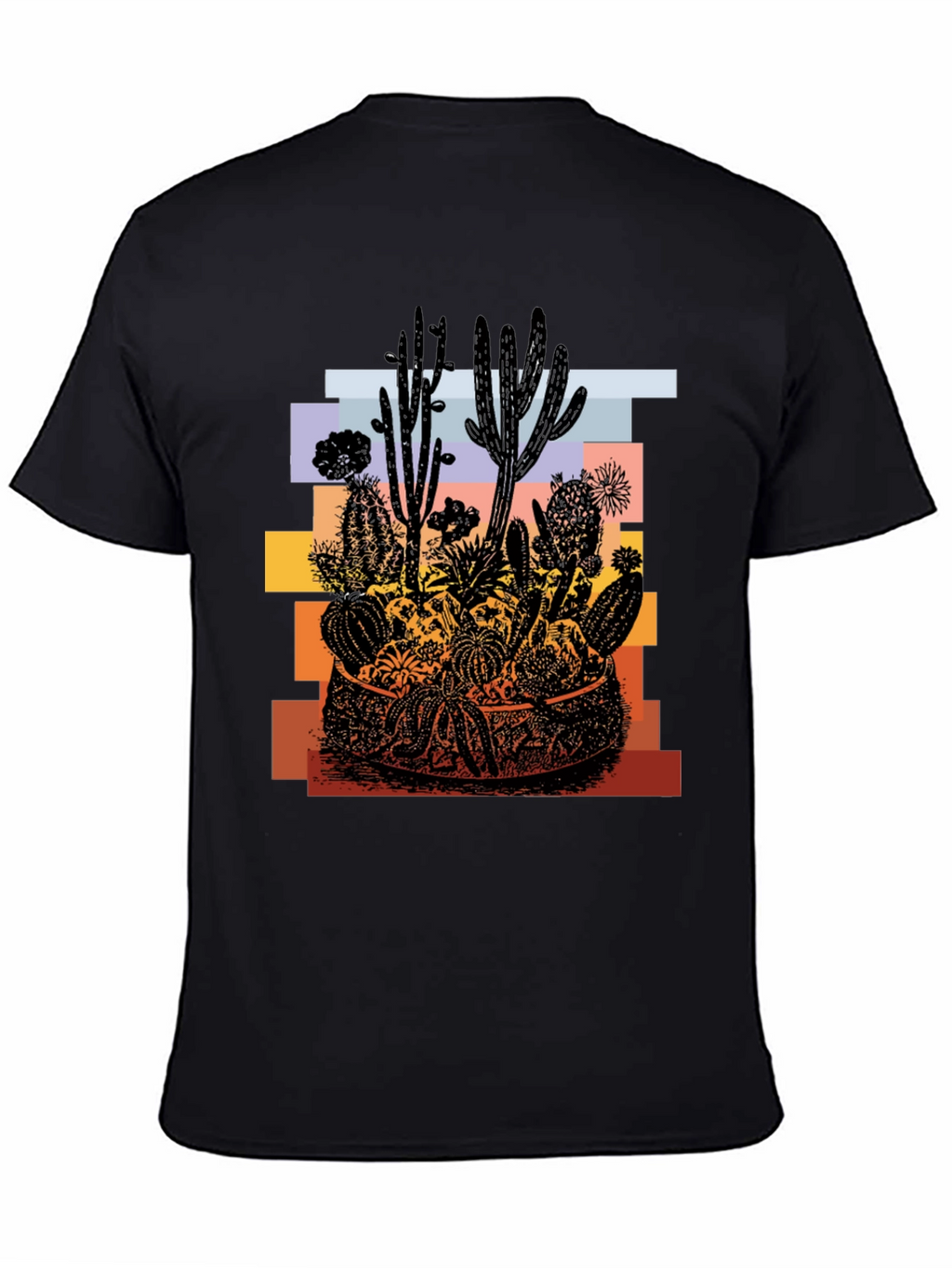 Cactus Desert Graphic T-Shirt - Unisex Black Tee