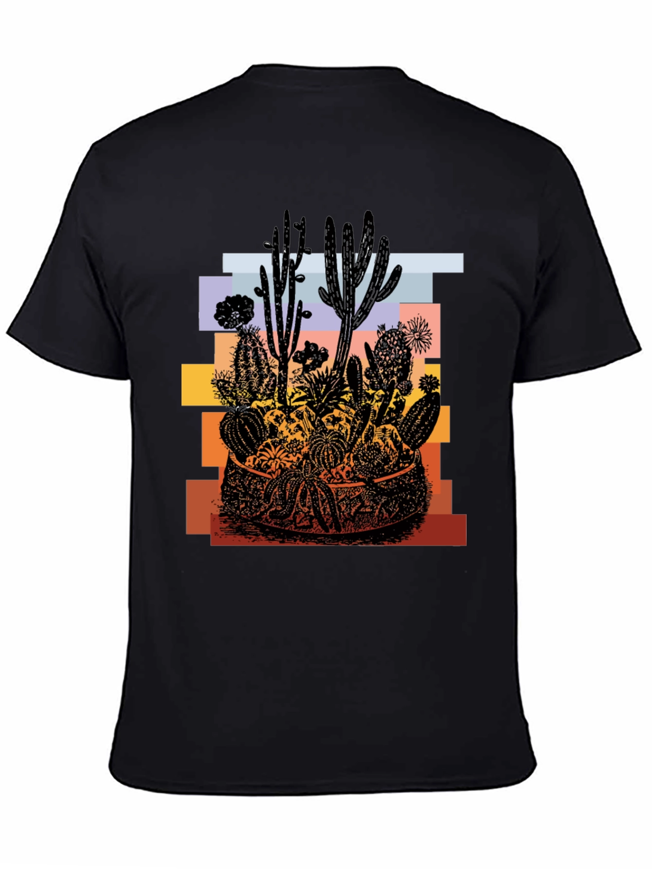 Cactus Desert Graphic T-Shirt - Unisex Black Tee
