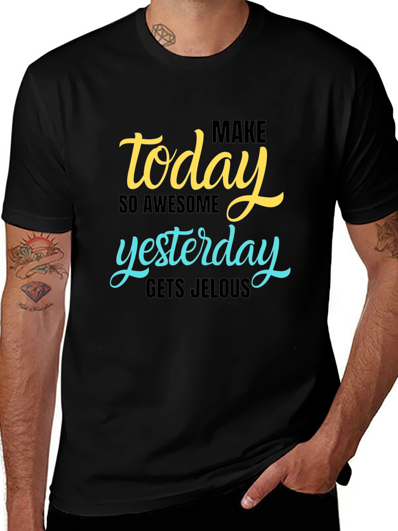 Awesome Today Graphic Tee - Black