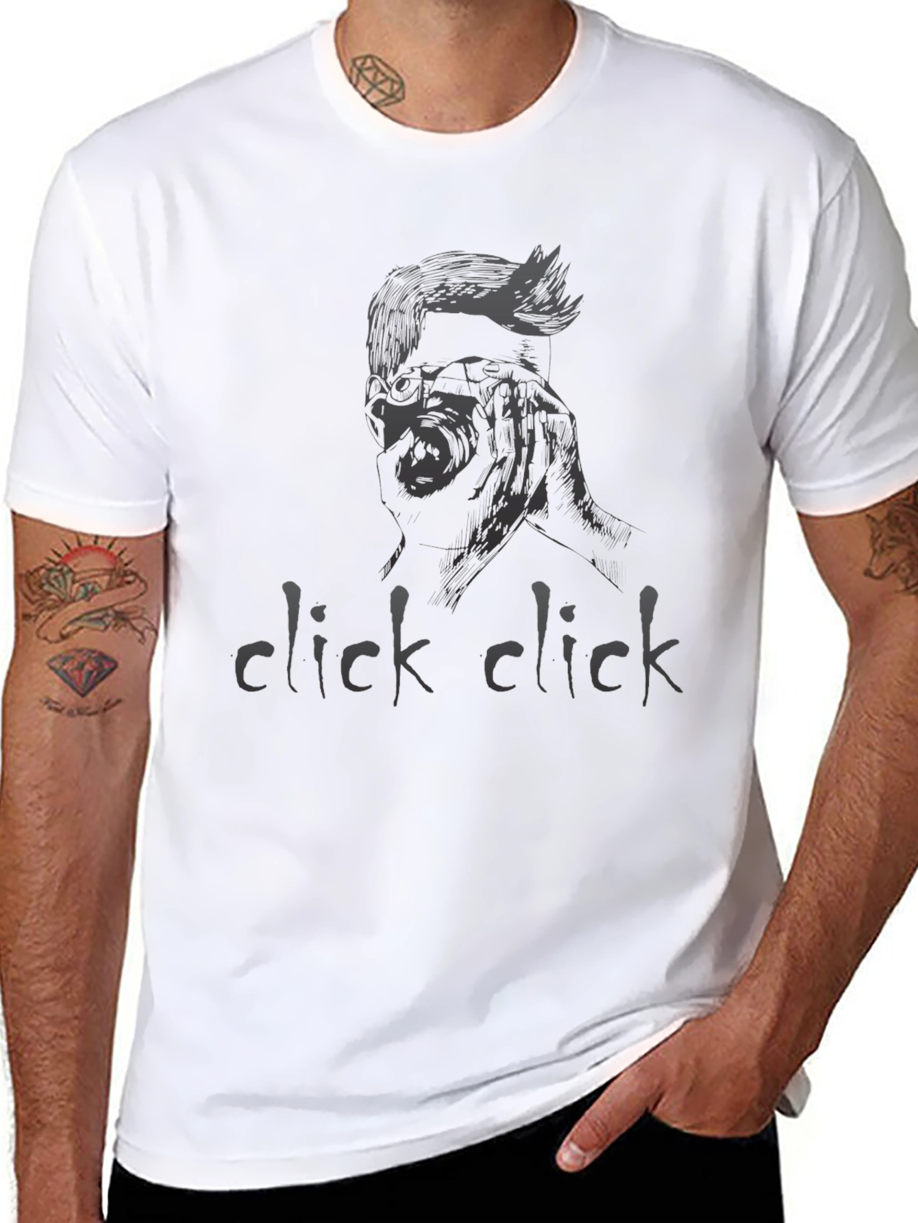 Click Click Graphic Tee - Edgy Style