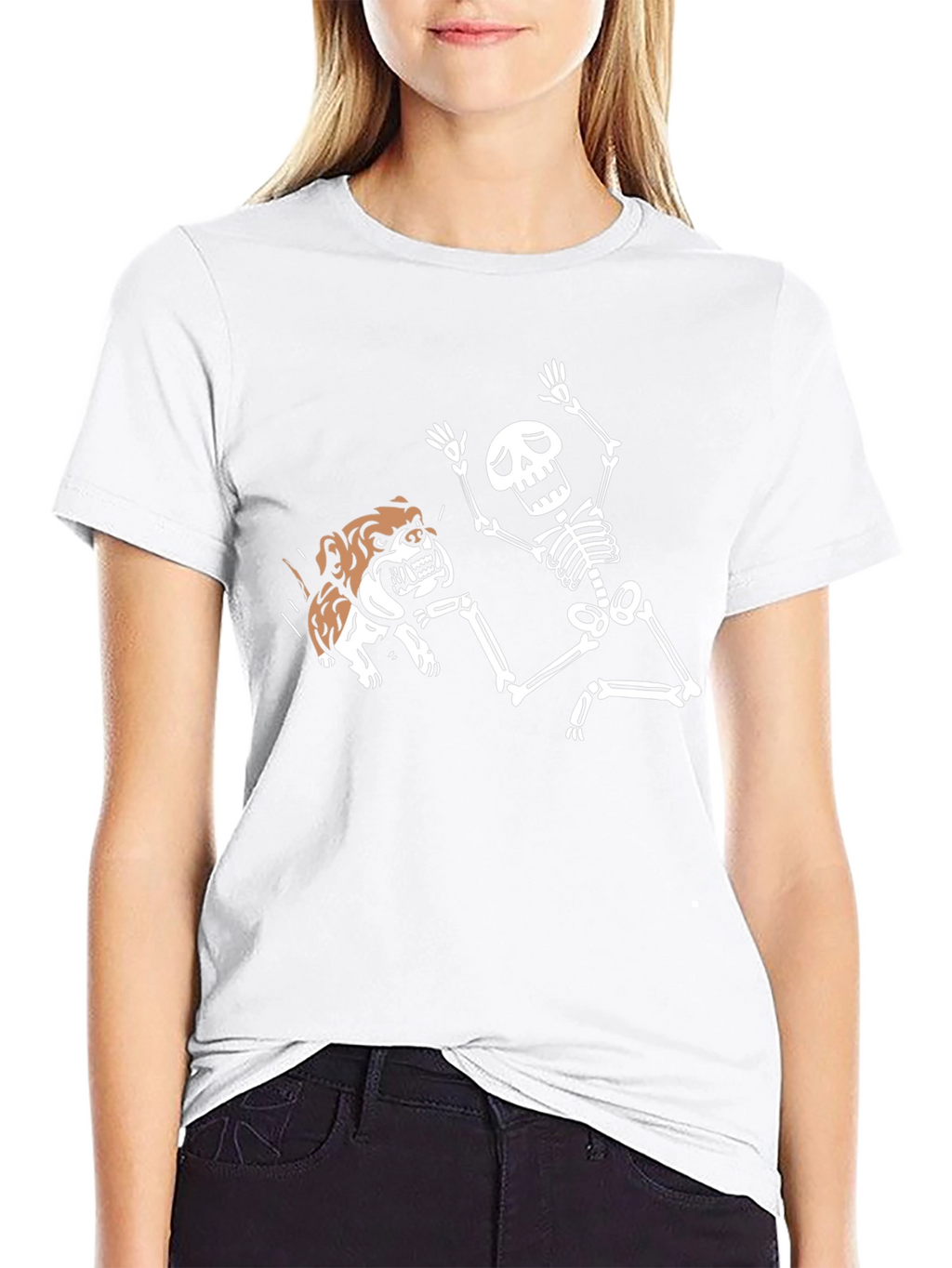 Skeleton & Bulldog Graphic Tee - Black T-Shirt