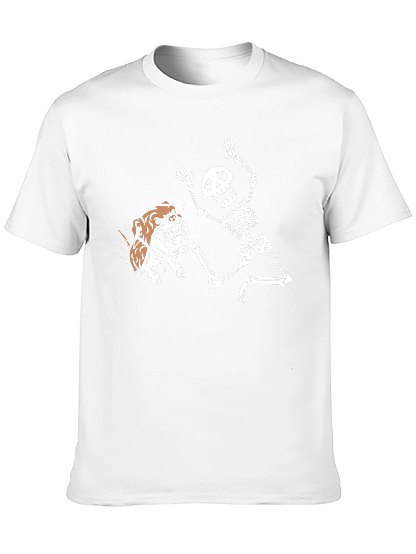 Skeleton & Bulldog Graphic Tee - Black T-Shirt