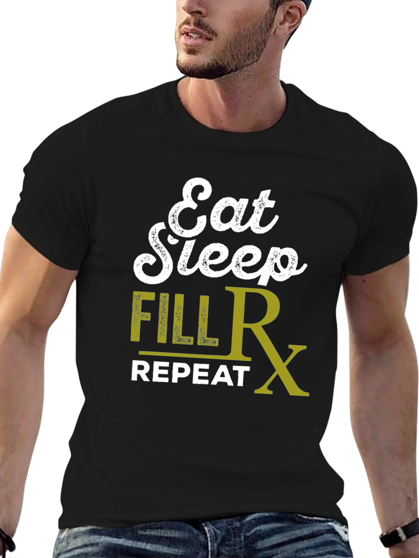 Eat Sleep Fill Rx Repeat Graphic T-Shirt