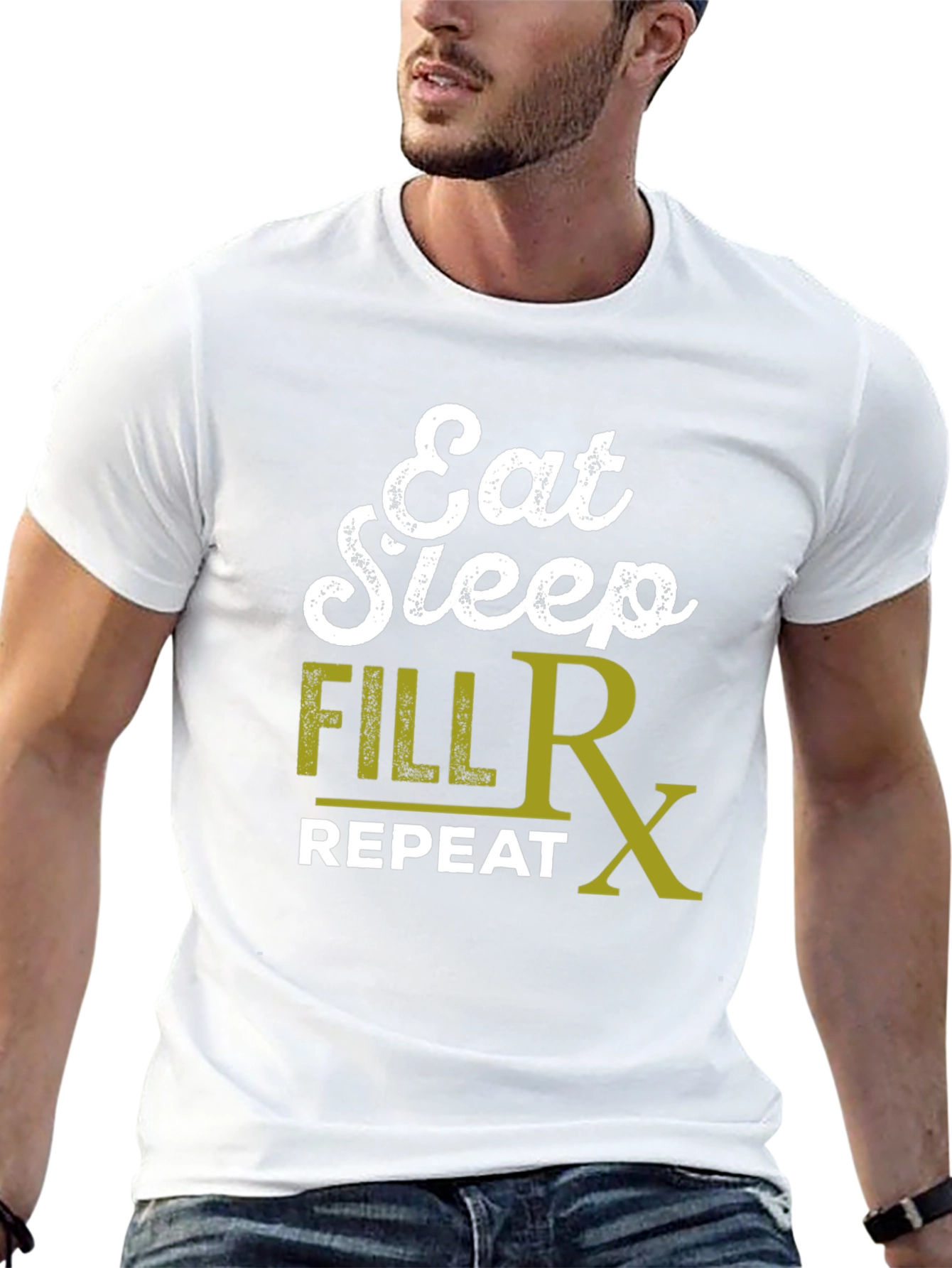 Eat Sleep Fill Rx Repeat Graphic T-Shirt