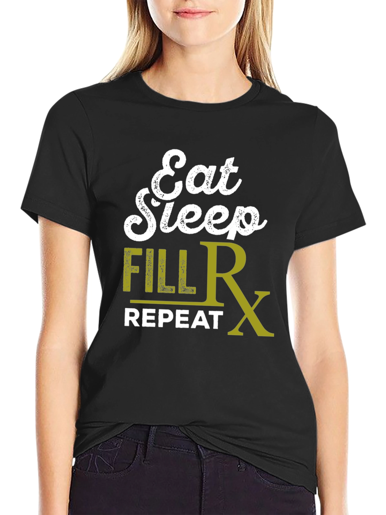 Eat Sleep Fill Rx Repeat Graphic T-Shirt