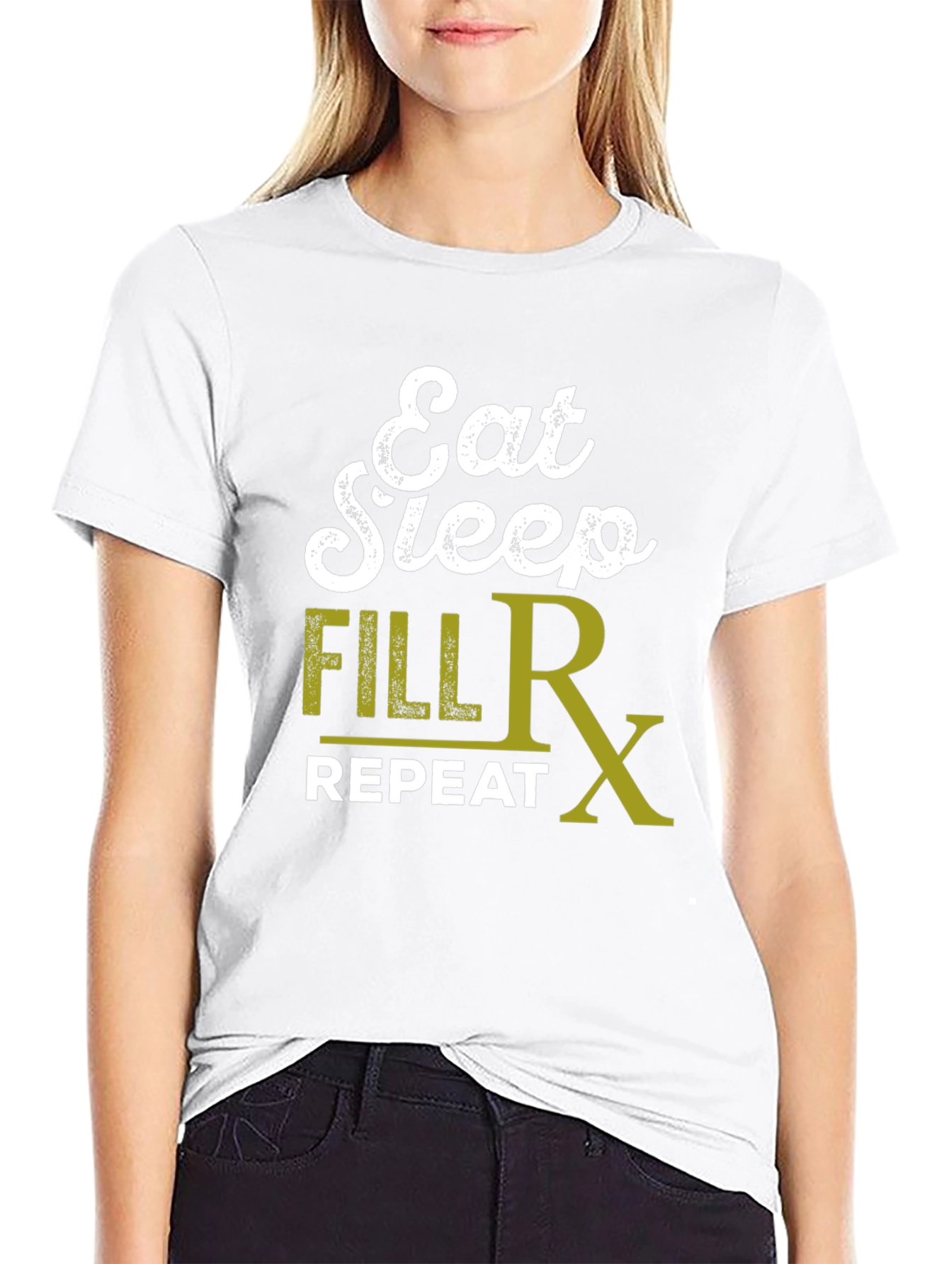 Eat Sleep Fill Rx Repeat Graphic T-Shirt