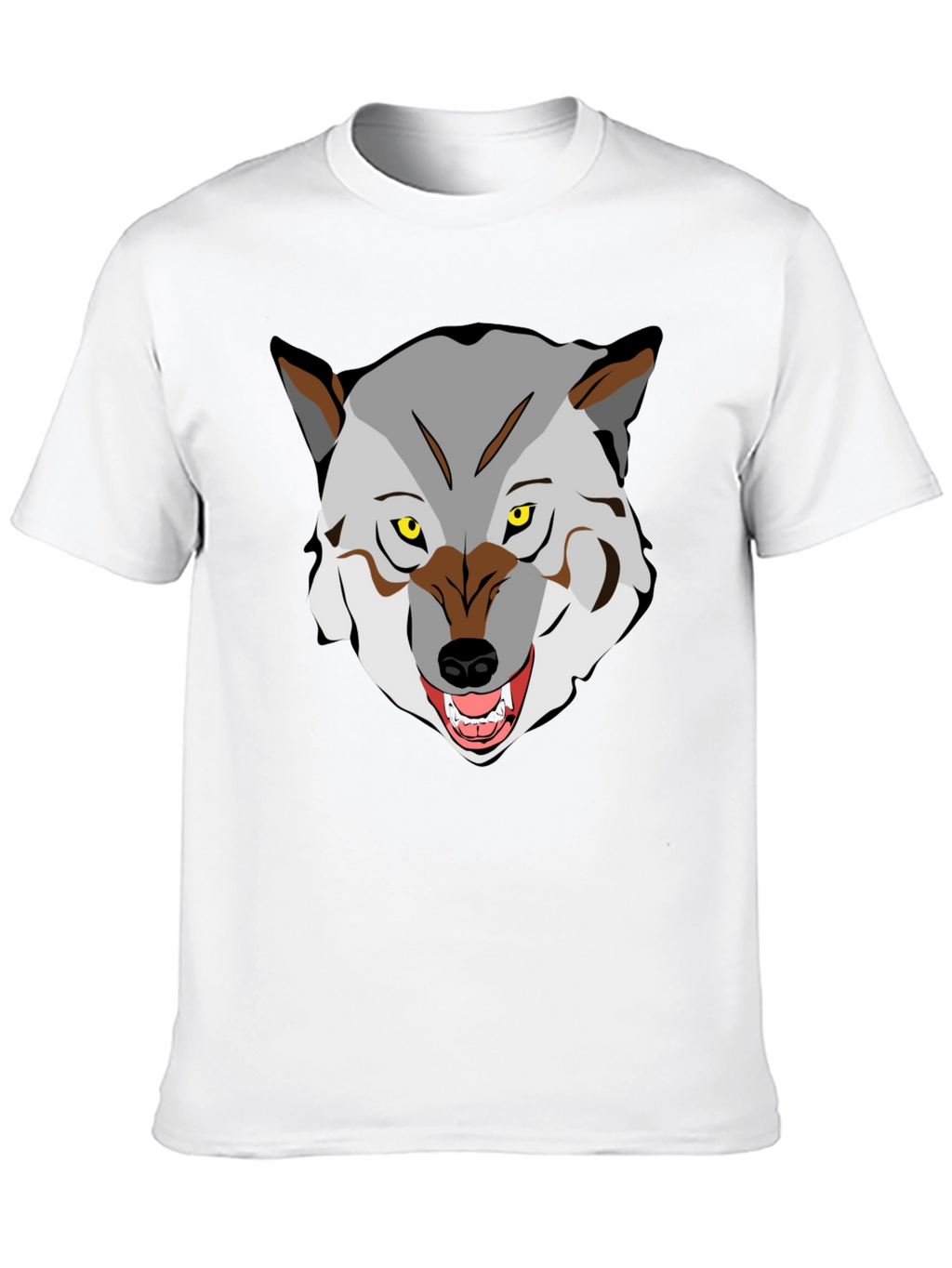 Wolf Graphic Tee - Fierce Animal Print Shirt