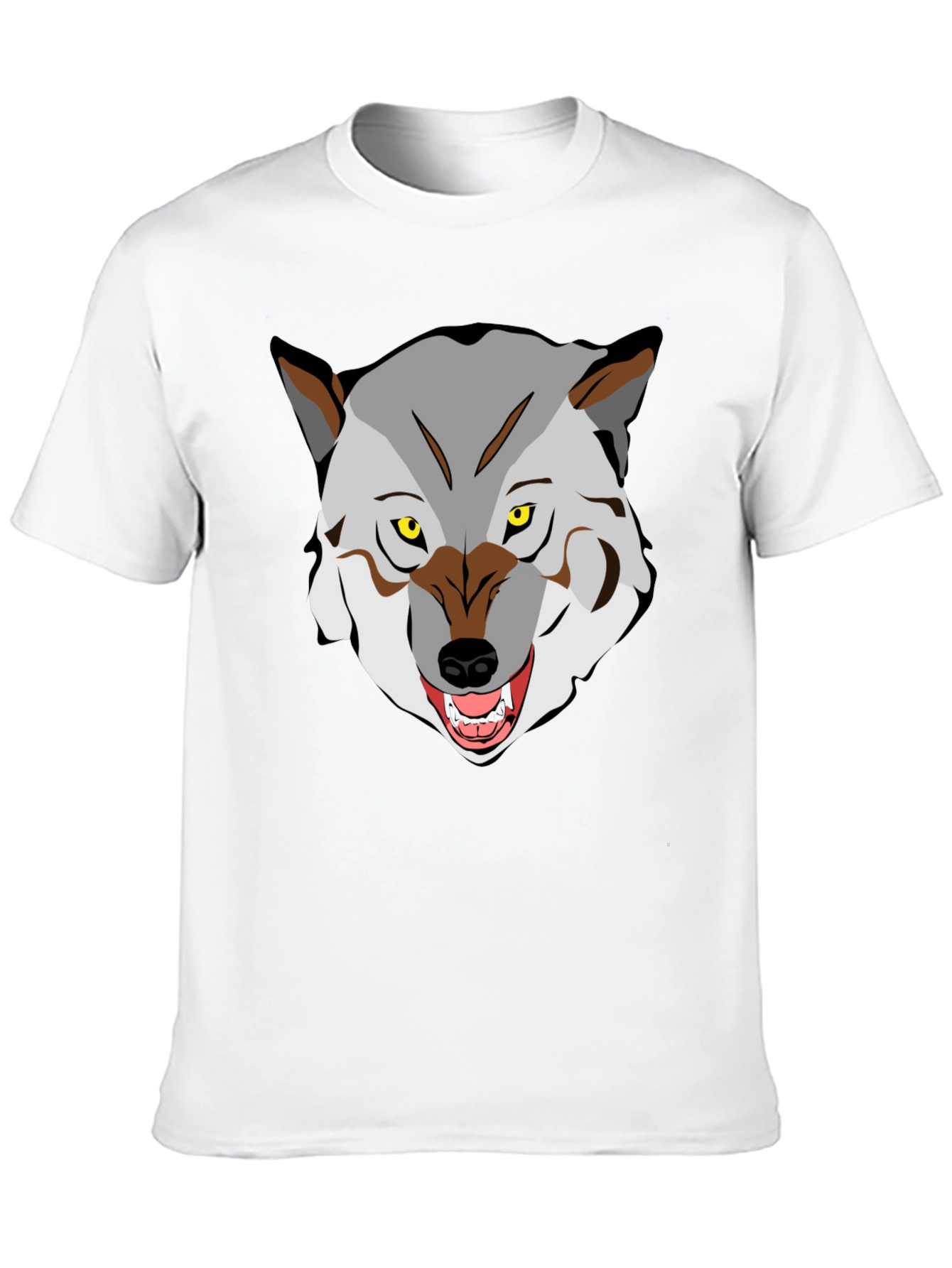 Wolf Graphic Tee - Fierce Animal Print Shirt