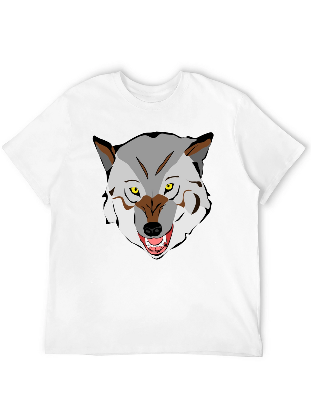 Wolf Graphic Tee - Fierce Animal Print Shirt