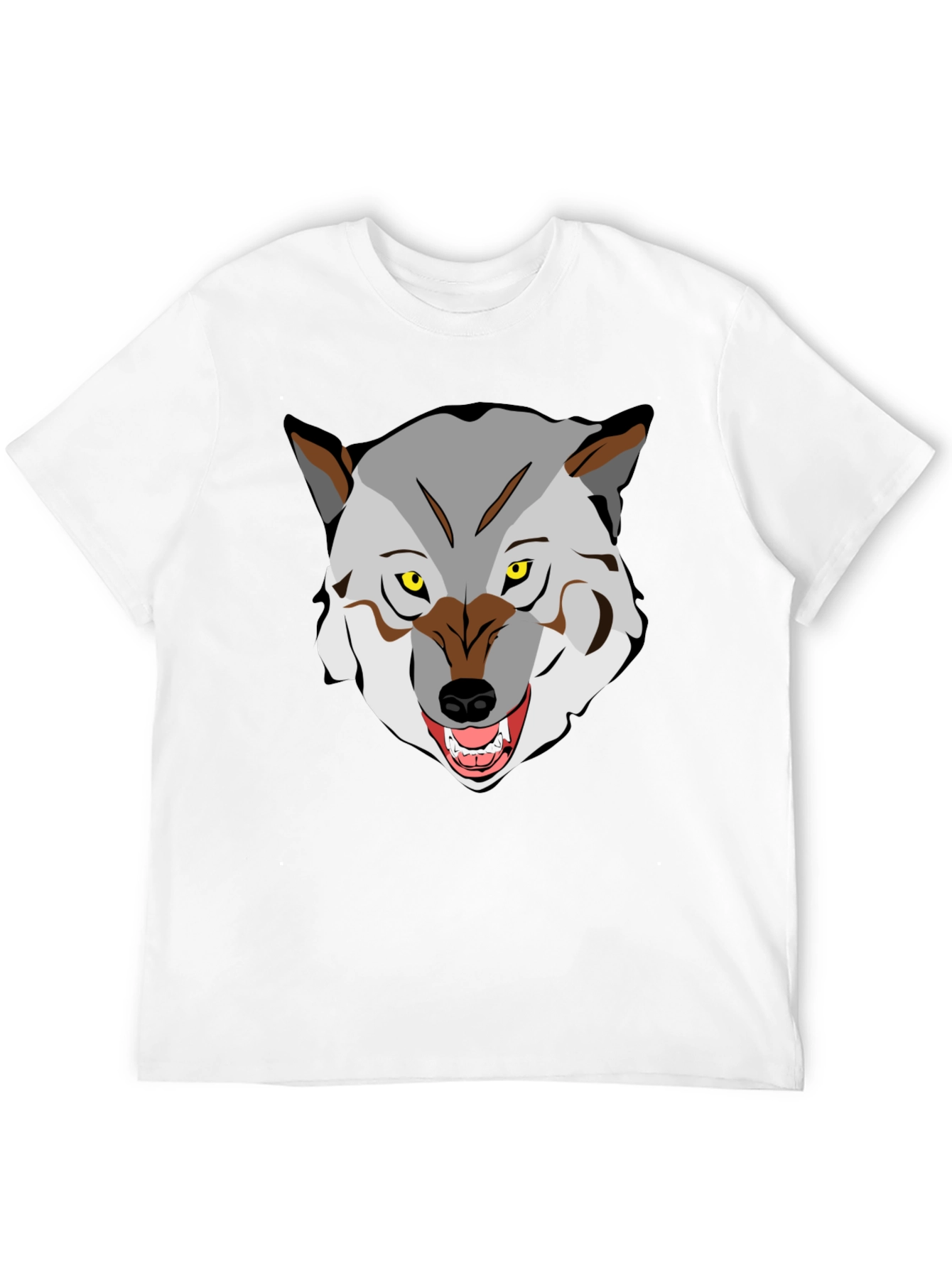 Wolf Graphic Tee - Fierce Animal Print Shirt