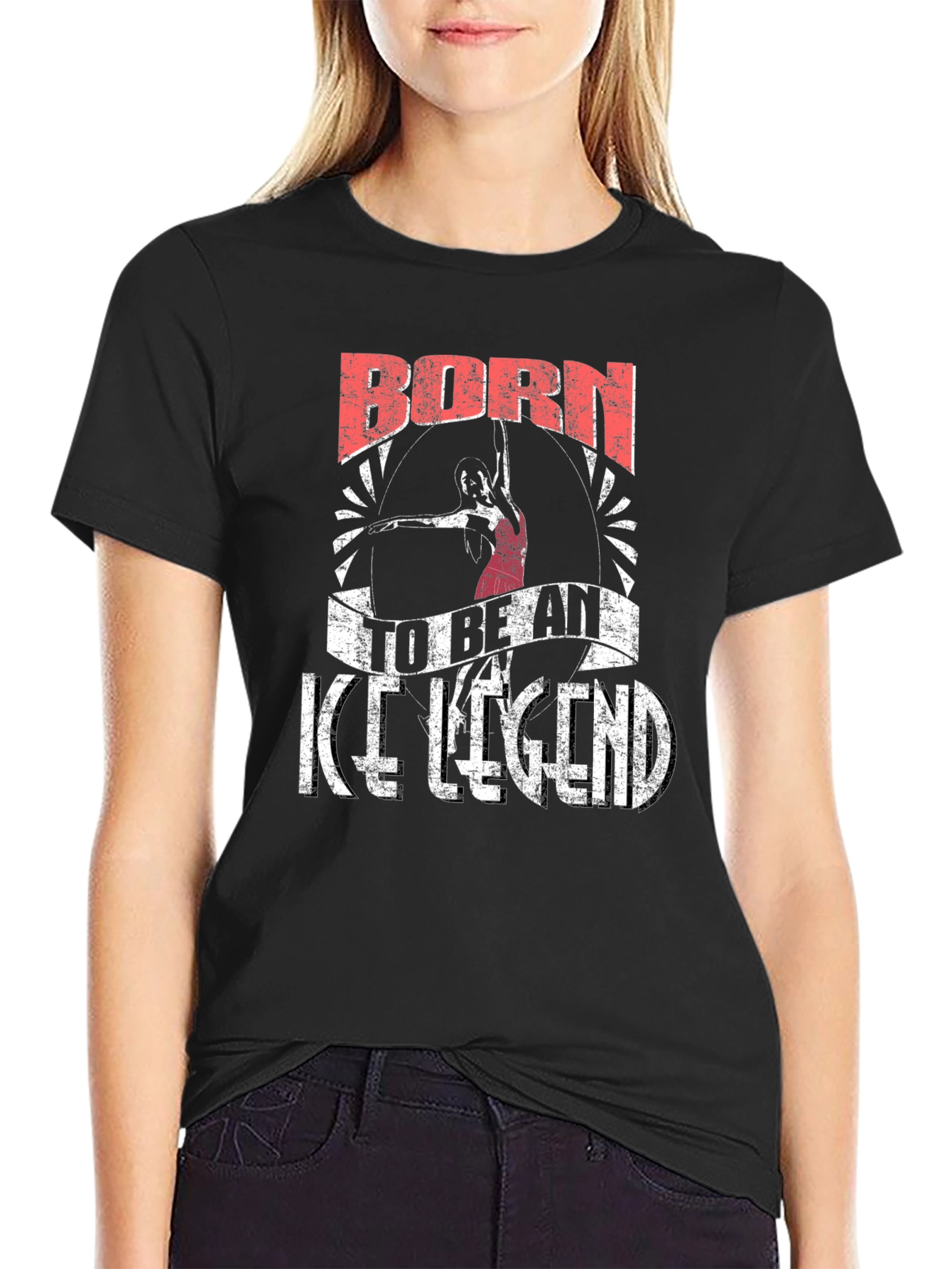 Born To Be An Ice Legend Black T-Shirt