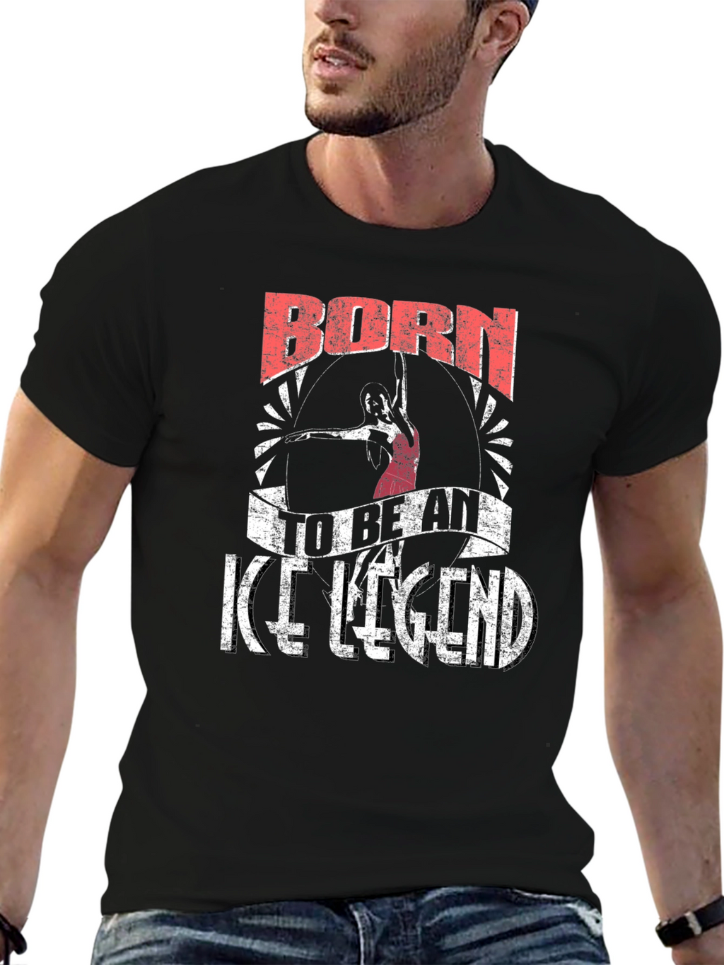 Born To Be An Ice Legend Black T-Shirt