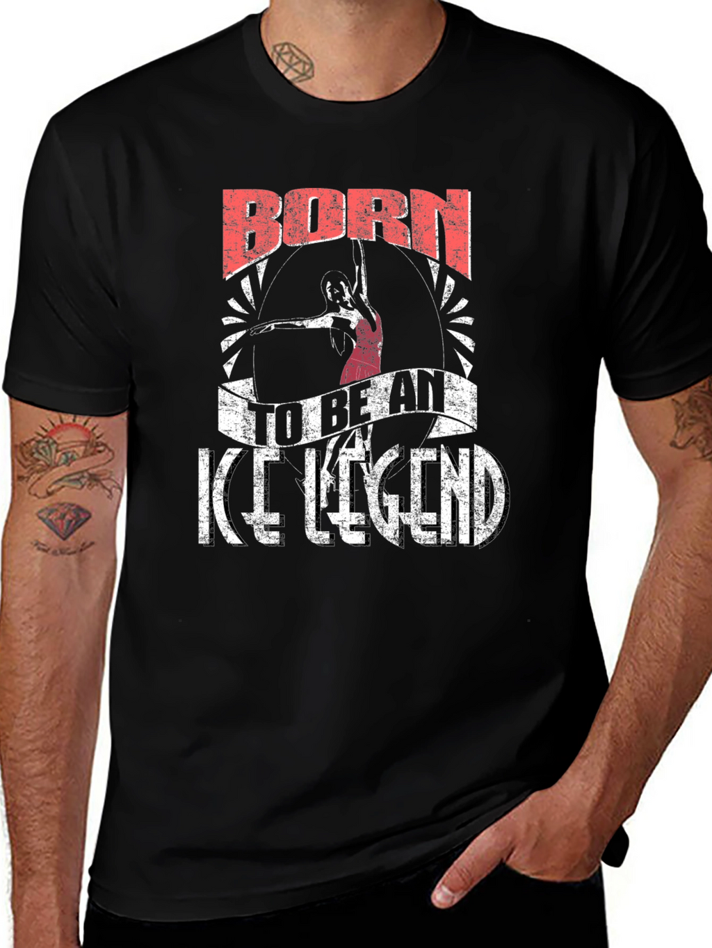 Born To Be An Ice Legend Black T-Shirt