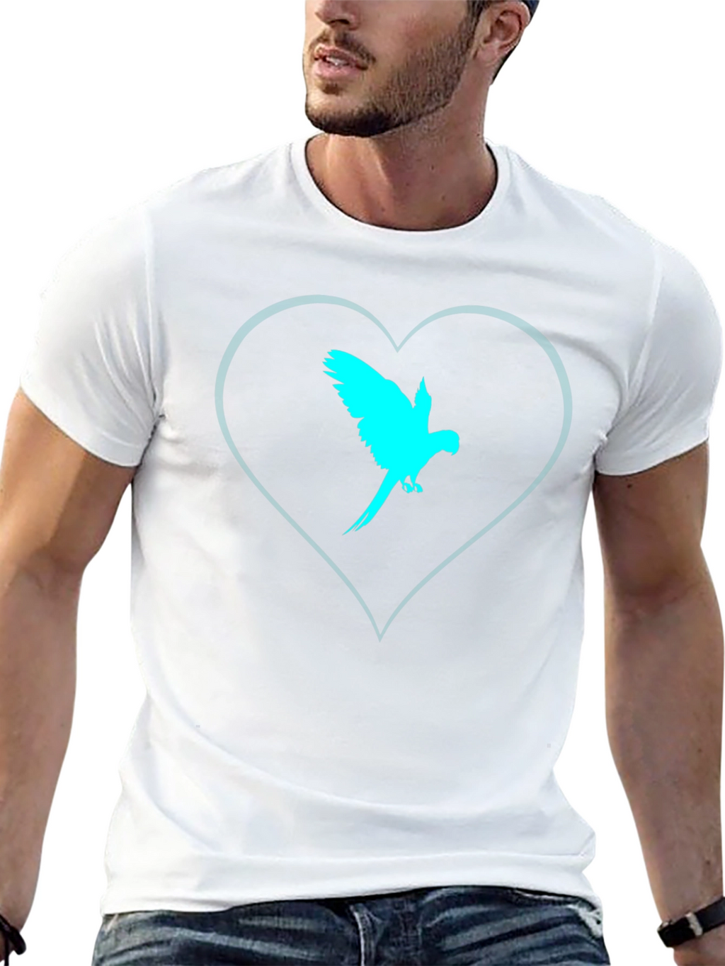 Parrot Heart Tee - Cool Graphic T-Shirt