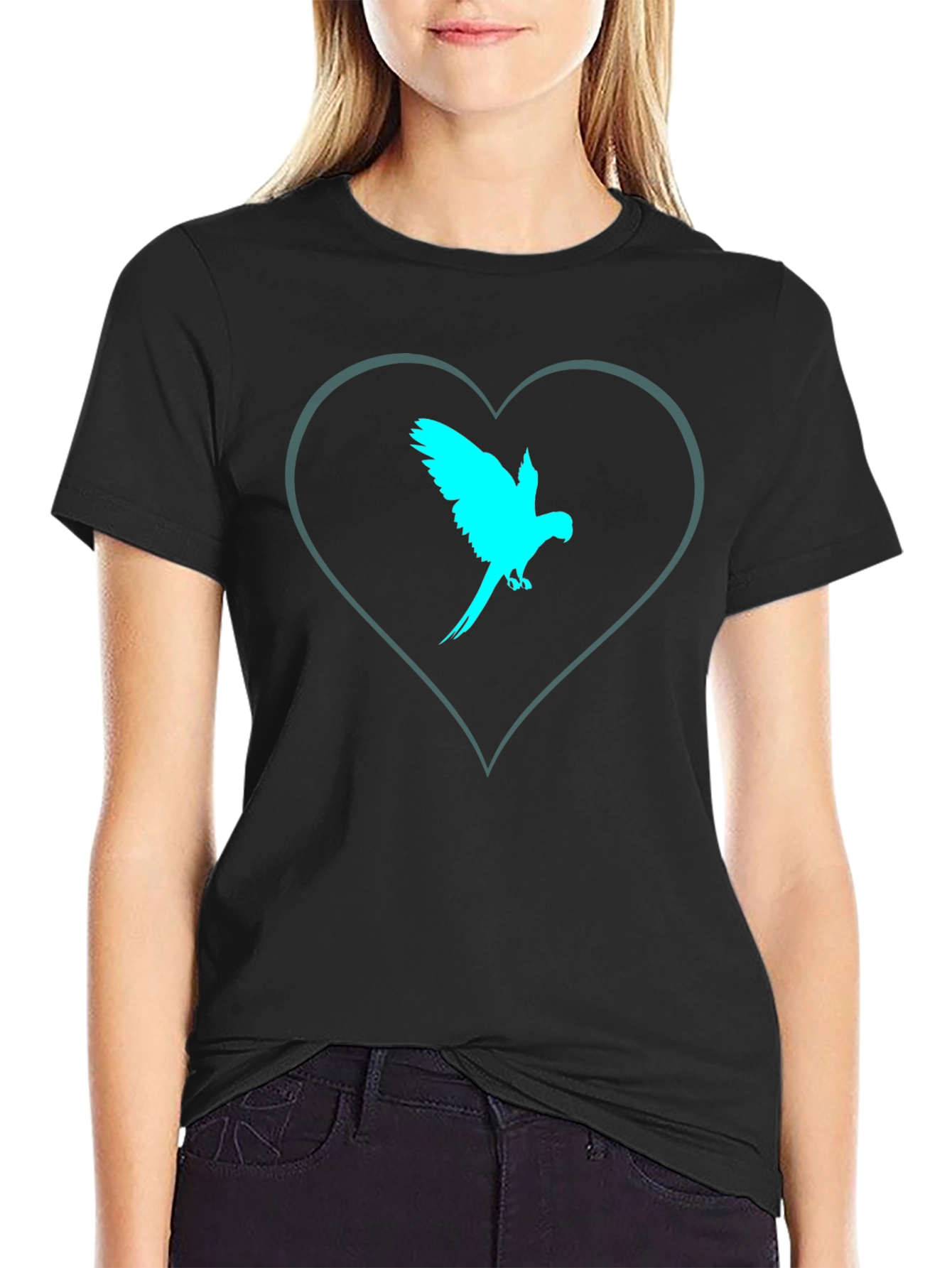Parrot Heart Tee - Cool Graphic T-Shirt