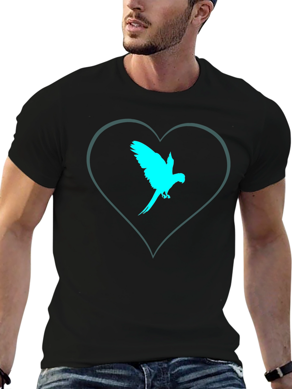 Parrot Heart Tee - Cool Graphic T-Shirt