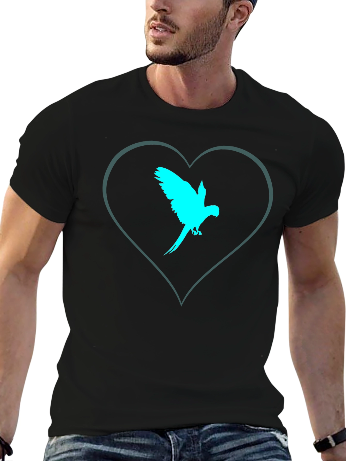 Parrot Heart Tee - Cool Graphic T-Shirt