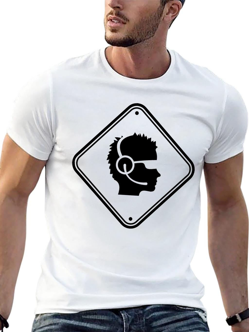 Gamer Profile T-Shirt - Caution Headset Zone Tee