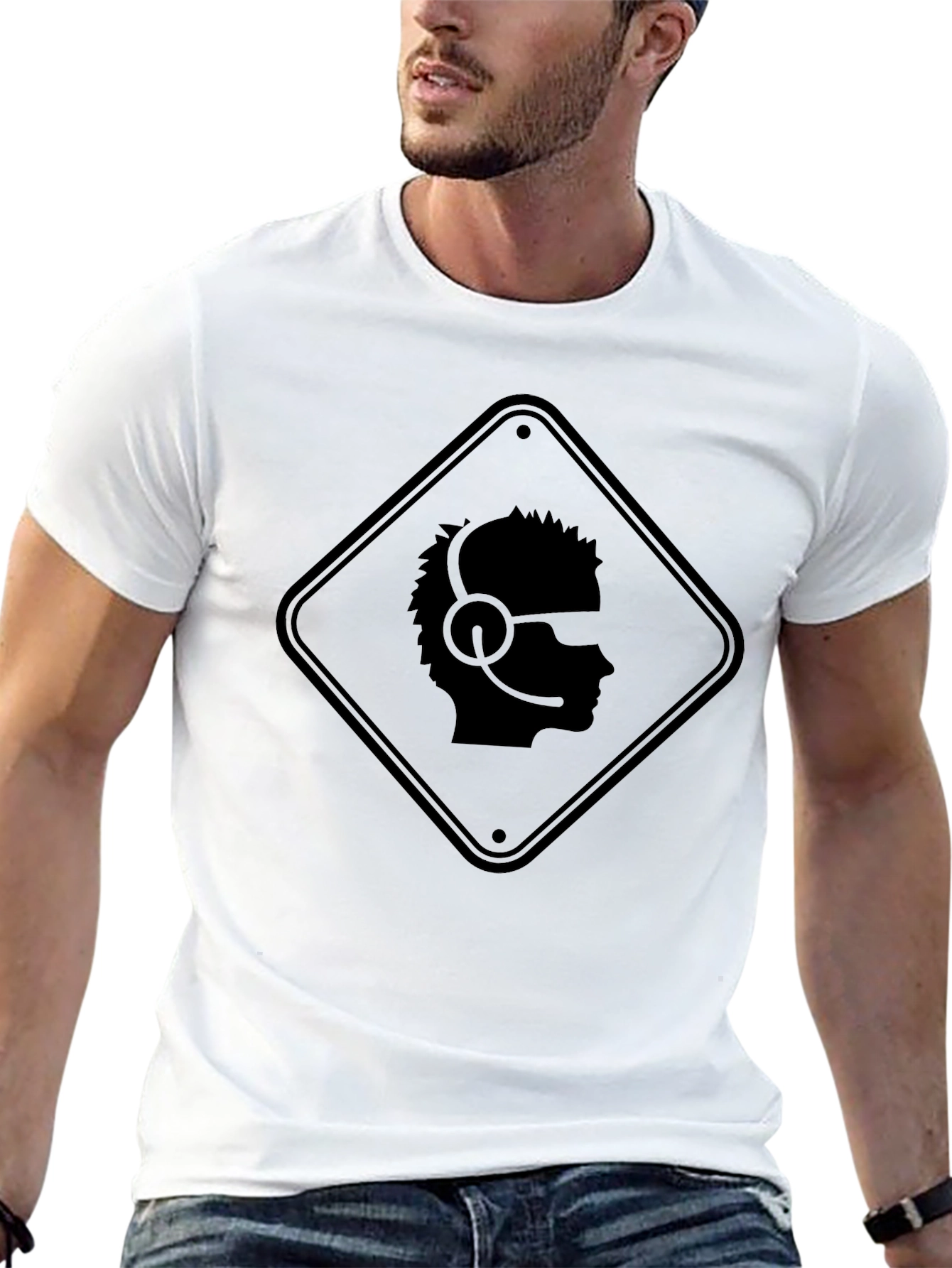 Gamer Profile T-Shirt - Caution Headset Zone Tee