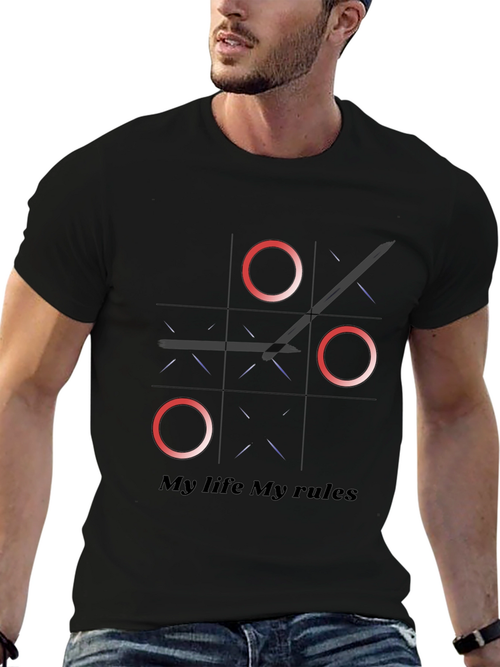 Tic Tac Toe My Life My Rules Graphic Tee