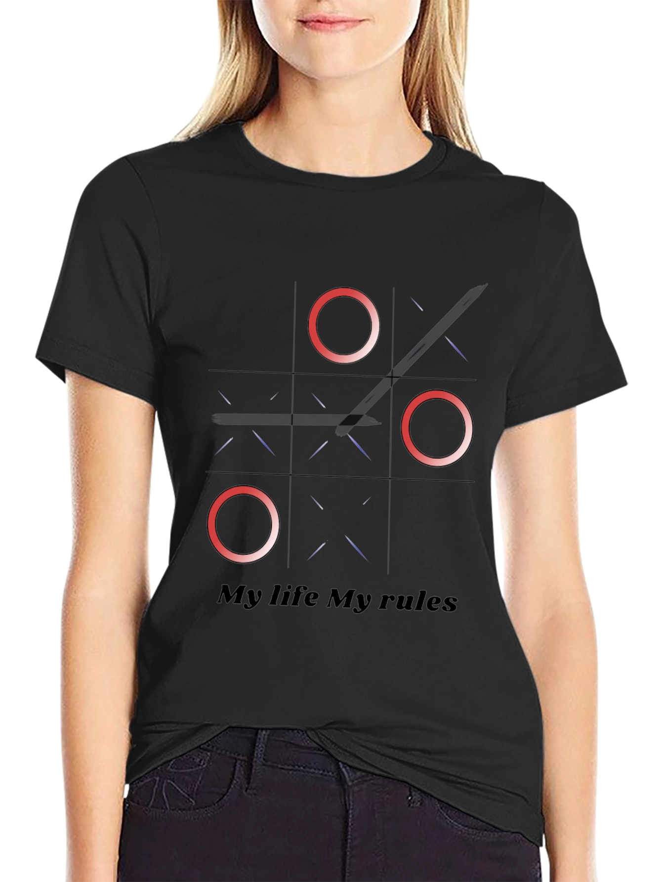 Tic Tac Toe My Life My Rules Graphic Tee