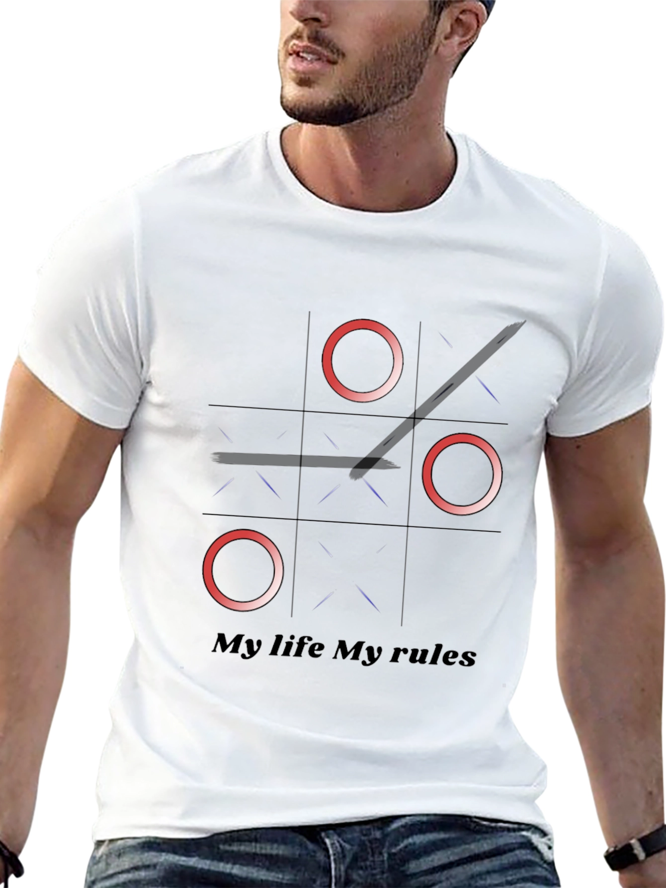 Tic Tac Toe My Life My Rules Graphic Tee
