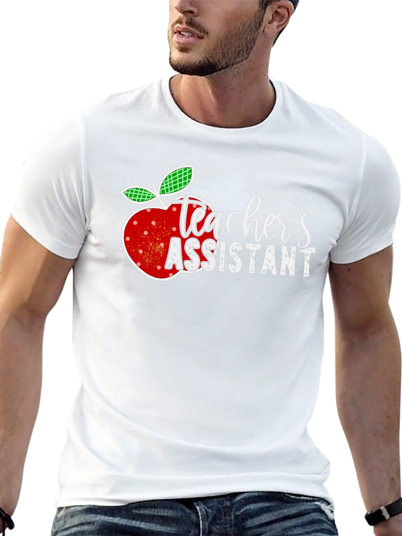 Teachers Assistant Apple Graphic T-Shirt