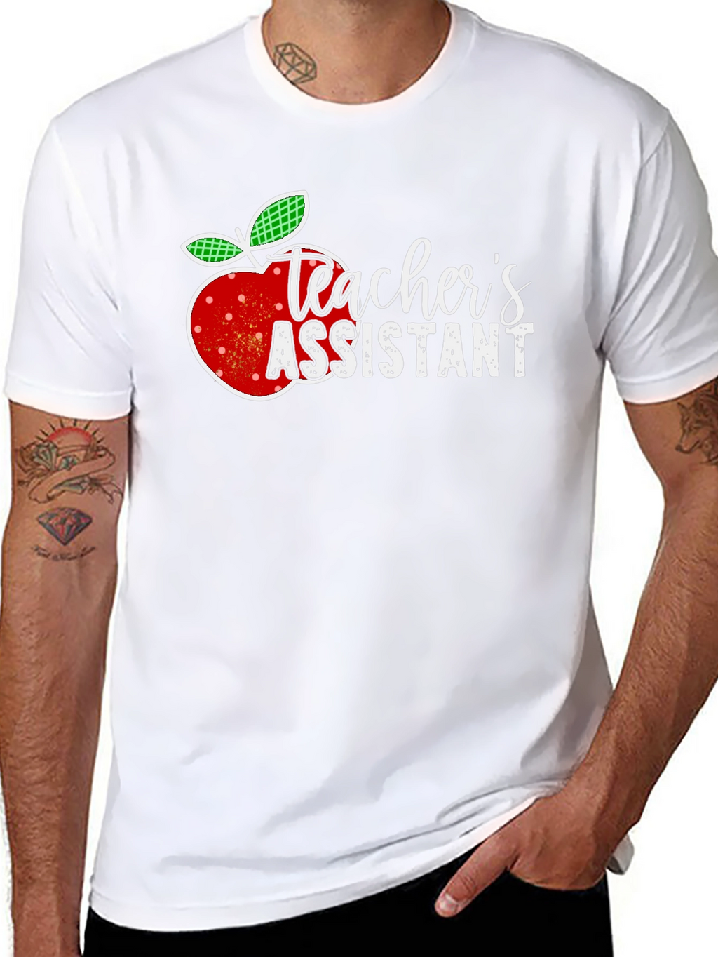 Teachers Assistant Apple Graphic T-Shirt