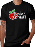 Teachers Assistant Apple Graphic T-Shirt