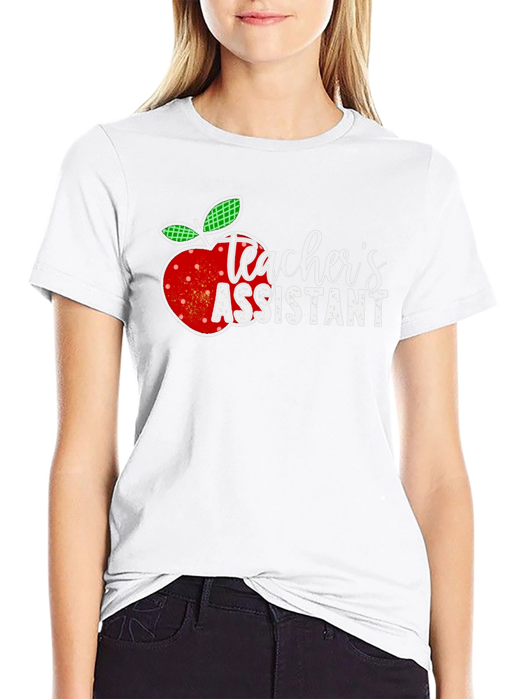 Teachers Assistant Apple Graphic T-Shirt
