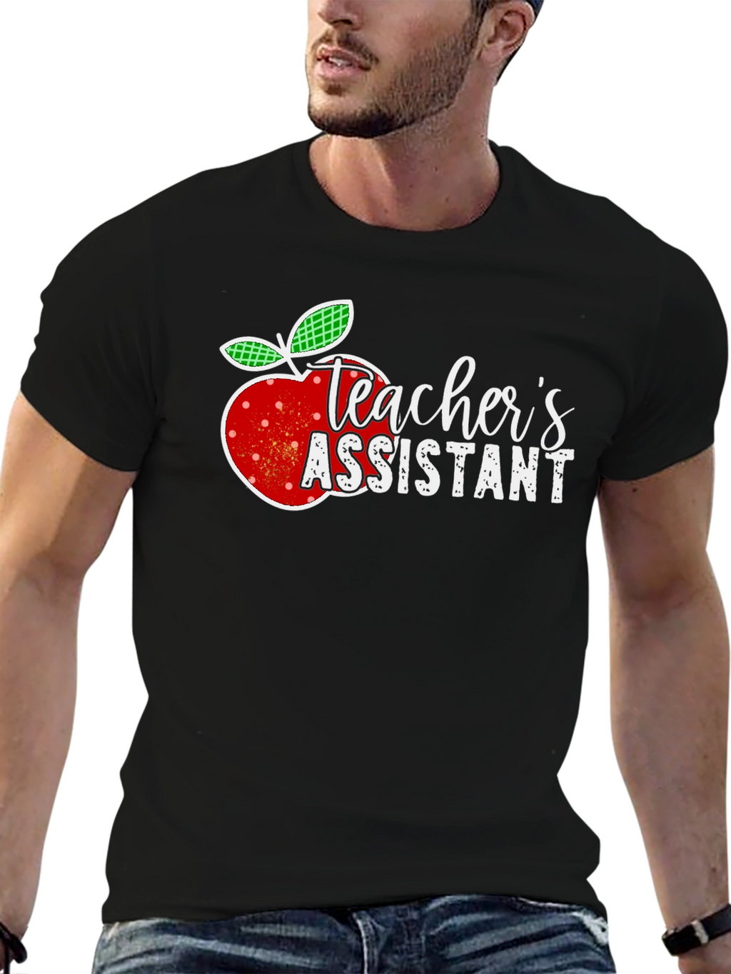 Teachers Assistant Apple Graphic T-Shirt