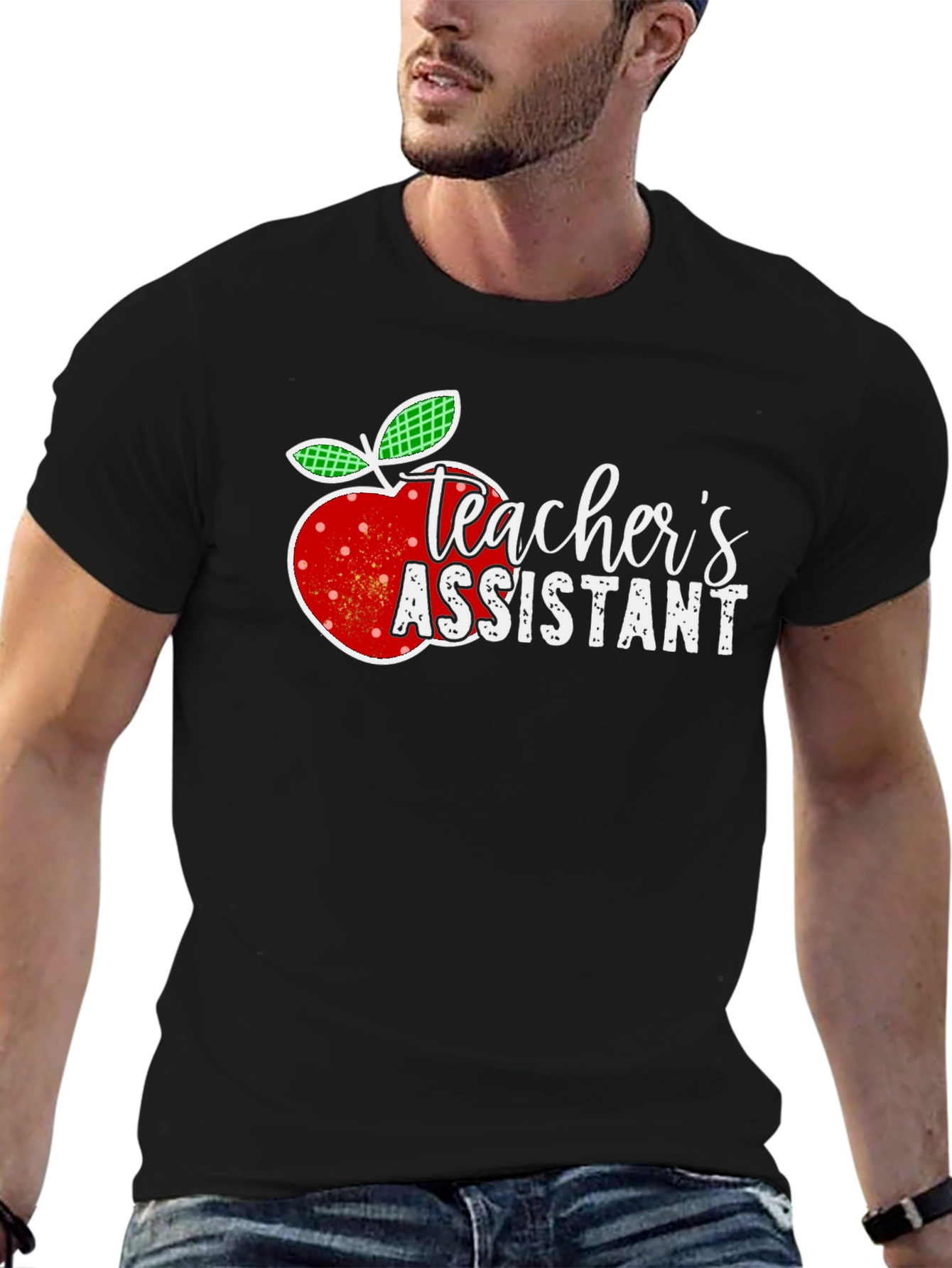 Teachers Assistant Apple Graphic T-Shirt