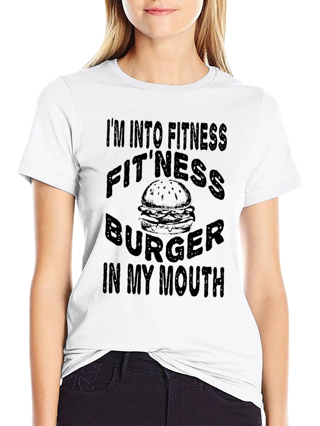 Fitness Burger T-Shirt: Funny Foodie Gym Tee
