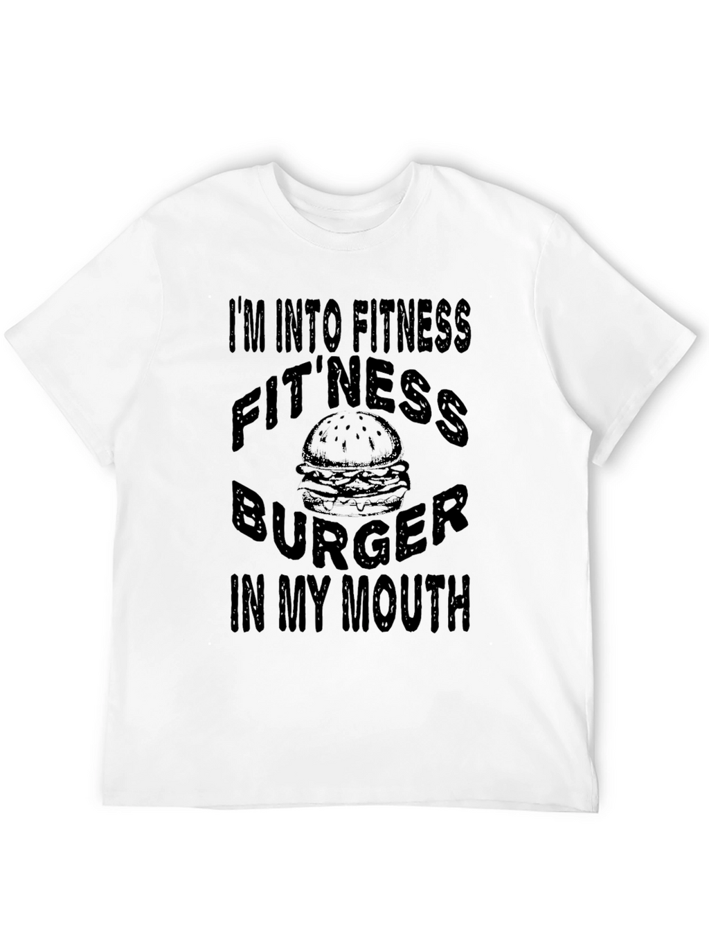 Fitness Burger T-Shirt: Funny Foodie Gym Tee