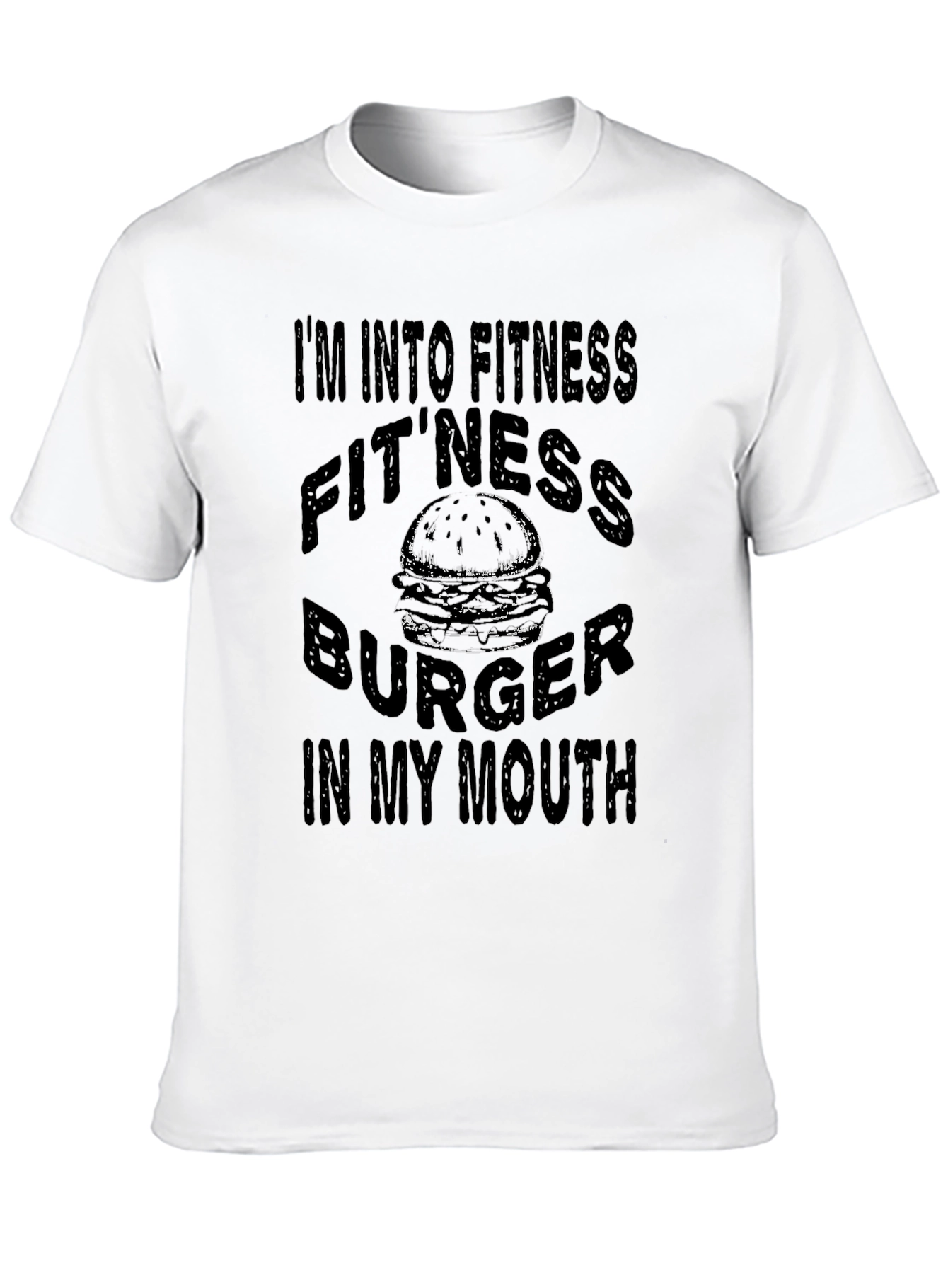 Fitness Burger T-Shirt: Funny Foodie Gym Tee