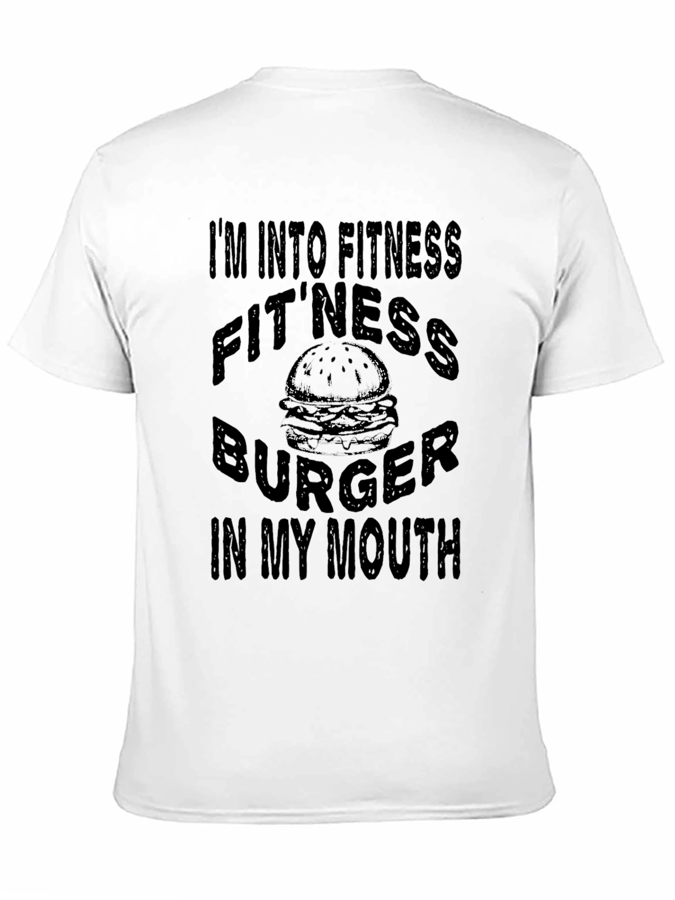 Fitness Burger T-Shirt: Funny Foodie Gym Tee