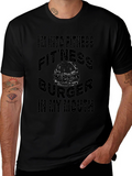 Fitness Burger T-Shirt: Funny Foodie Gym Tee
