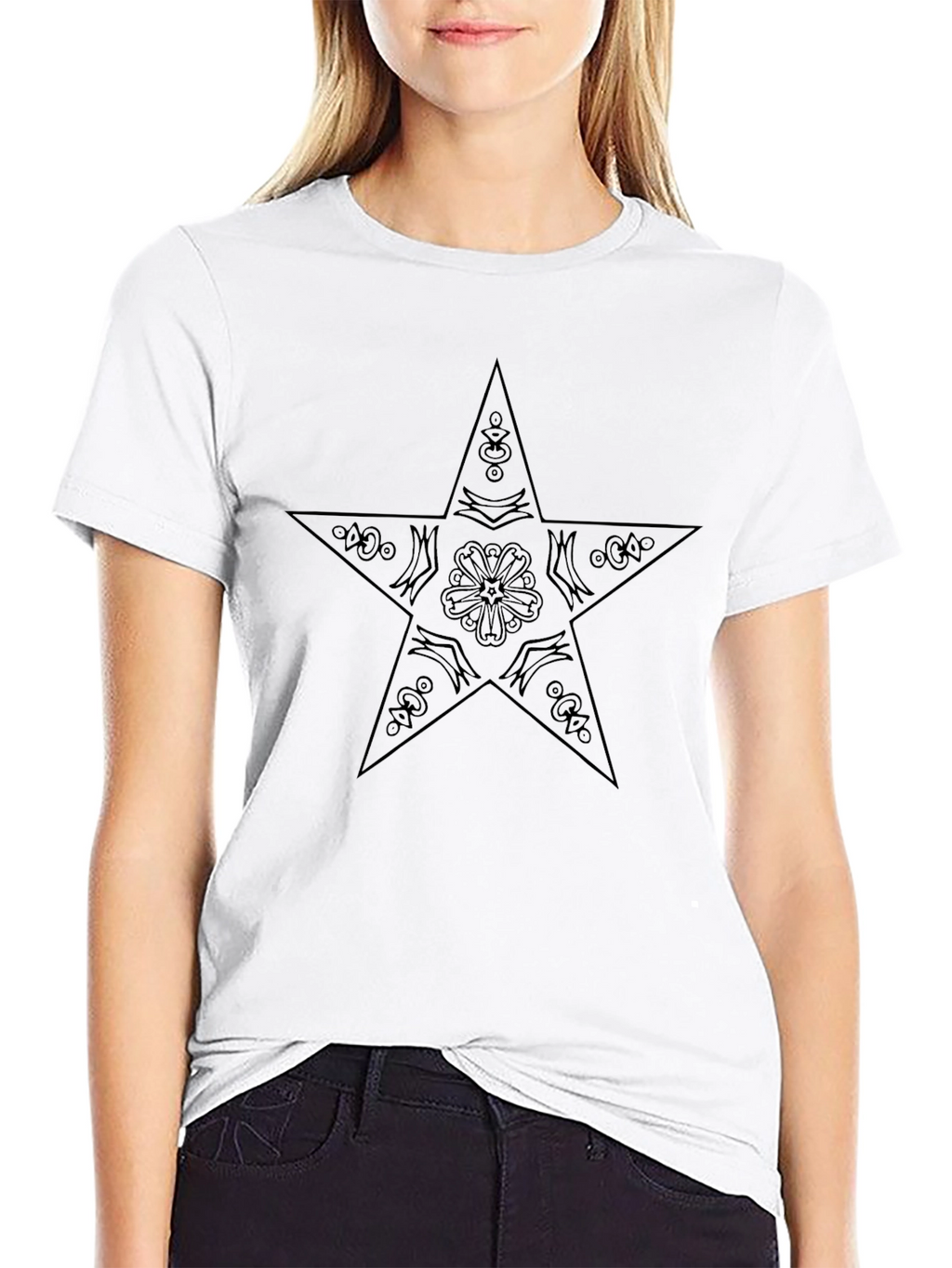 Black Star Graphic Tee - Stylish Casual Wear