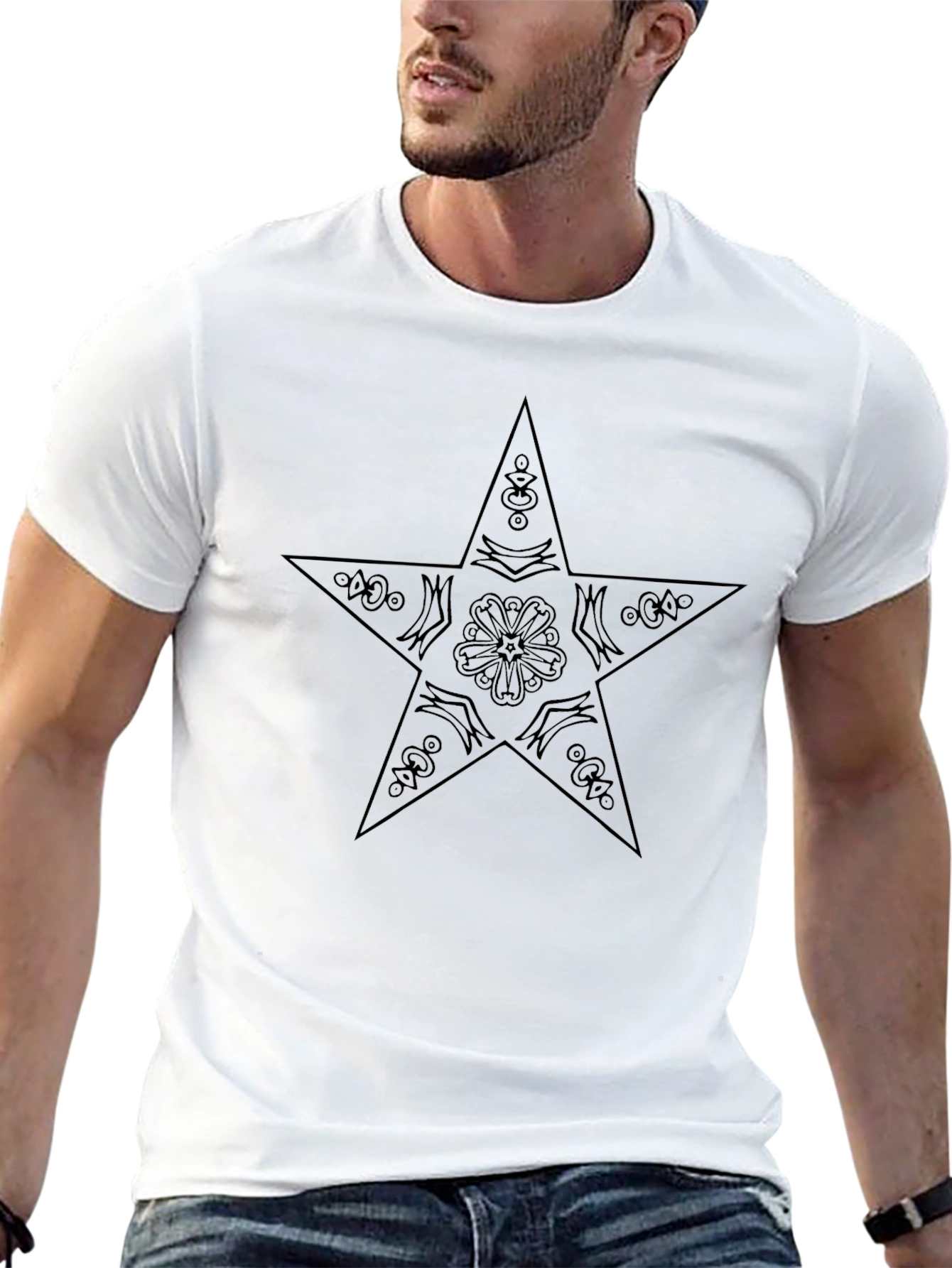 Black Star Graphic Tee - Stylish Casual Wear