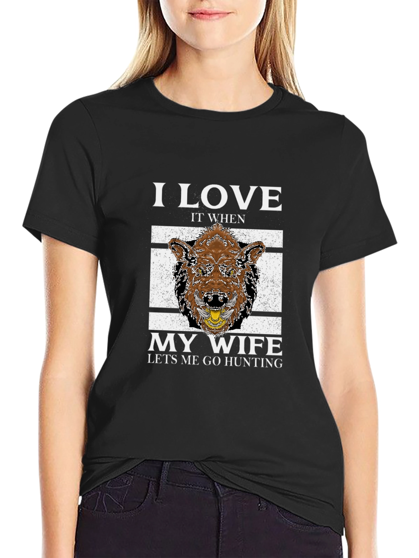 Hunting T-Shirt: I Love It When My Wife Lets Me Go Hunting