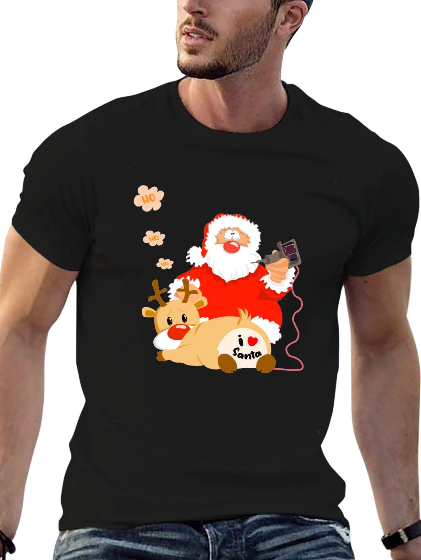 Santa Claus Tattoo Artist Graphic Tee