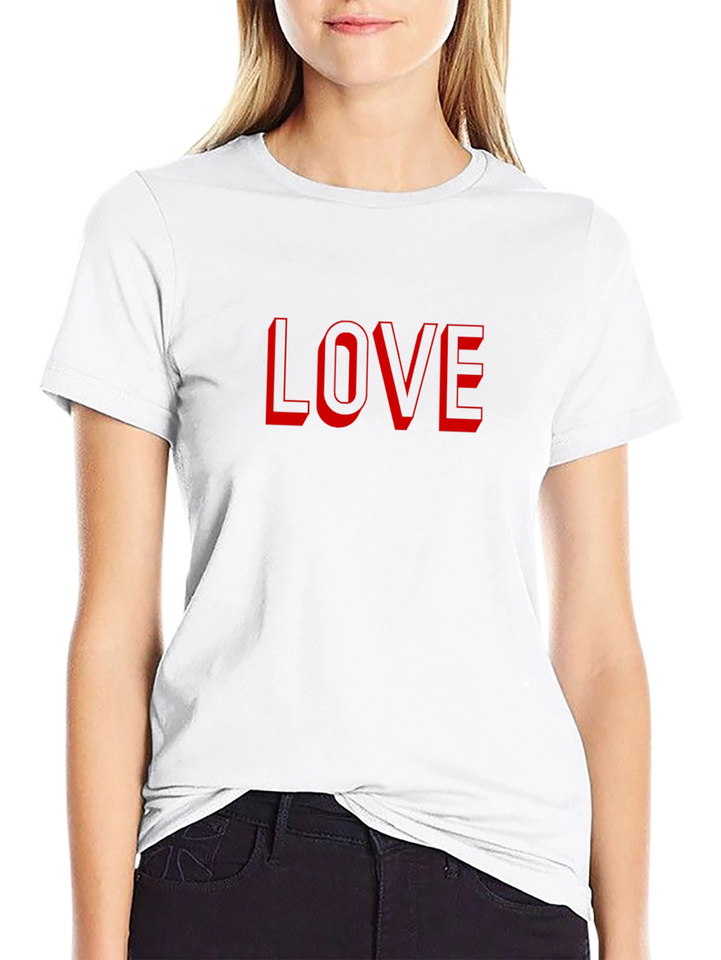 Love Graphic Tee - Stylish Red Print