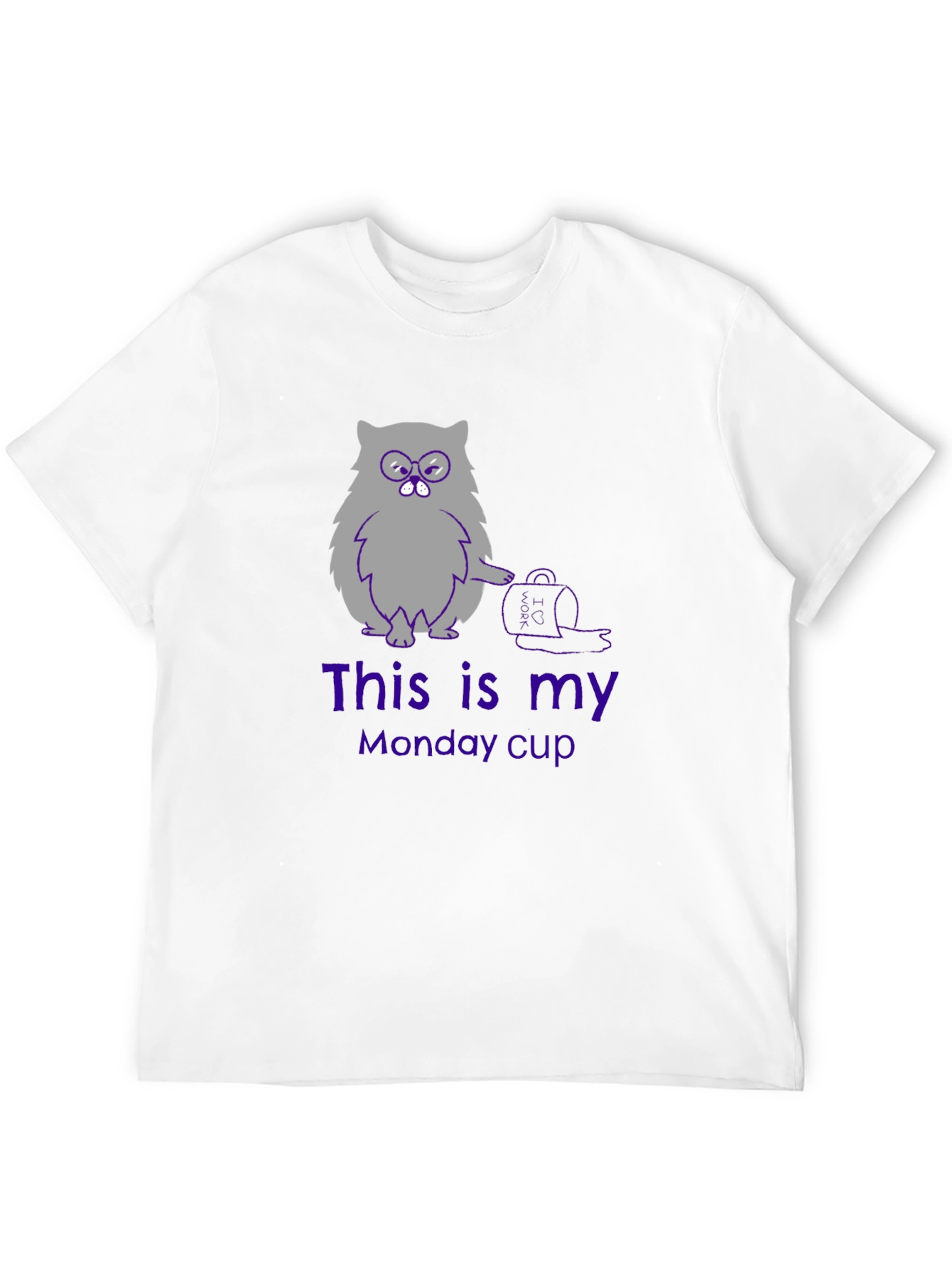 Funny Cat Monday Cup T-Shirt